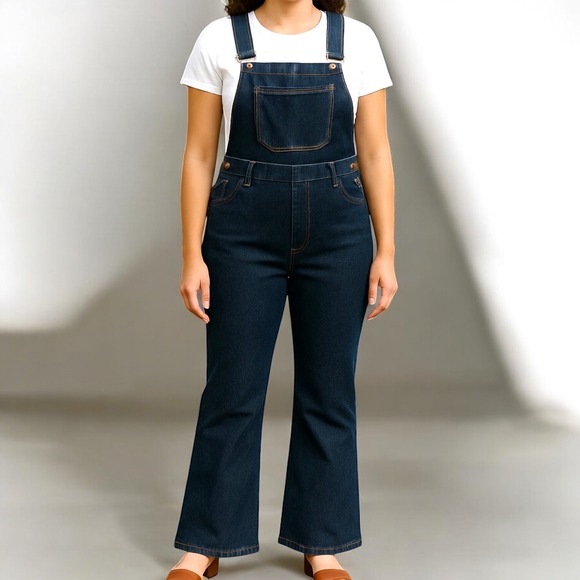 Madewell Denim - Madewell | The Perfect Vintage Flare Overall in Haskins Dark Wash Plus Sz 16 NWT